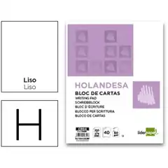 Material BLOC DE CARTAS LIDERPAPEL LISO HOLANDESA 40 HJ 60G/M2 655