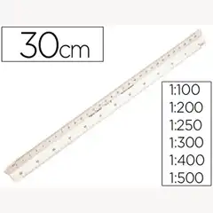 ESCALA FABER-CASTELL PLASTICO 153-B -1:100-200250-300-400-500 2852