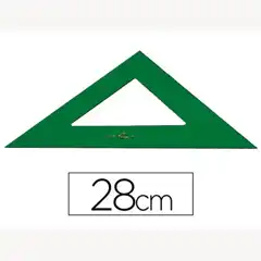 ESCUADRA FABER-CASTELL 28 CM PLASTICO VERDE 2874