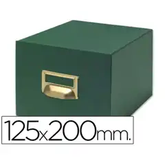 Material FICHERO FICHAS TELA VERDE 1000 FICHAS N.4 TAMAÑO 125X200 MM 3593