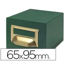 Material FICHERO FICHAS TELA VERDE 500 FICHAS N.1 TAMAÑO 65X95 MM 3599