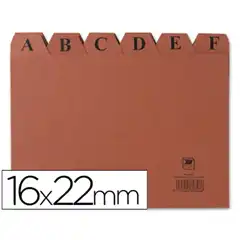 Material INDICE FICHERO CARTON Nº 5 TAMAÑO 16X22 3817