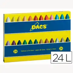LAPICES CERA DACS CAJA DE 24 COLORES 4396