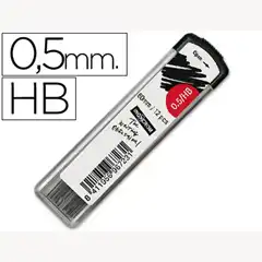 MINAS INOXCROM GRAFITO DE 0,5 MM HB -ESTUCHE DE 12 MINAS 4968