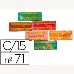 PLASTILINA JOVI 71 SURTIDA TAMAÑO MEDIANO CAJA DE 15 UNIDADES 6200