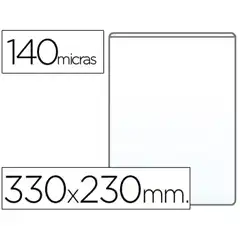 Material FUNDA PORTADOCUMENTO Q-CONNECTFº 140 MICRAS PVC TRANSPARENTE 230X330MM KF15081 6389