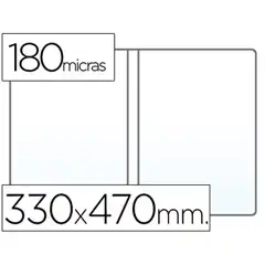 Material FUNDA PORTADOCUMENTO Q-CONNECTFº DOBLE 180 MICRAS PVC TRANSPARENTE 330X470MM 6390