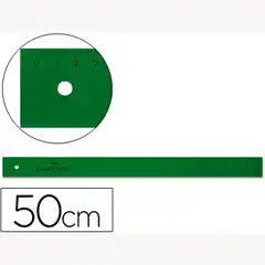 REGLA FABER-CASTELL 50 CM PLASTICO VERDE 6990