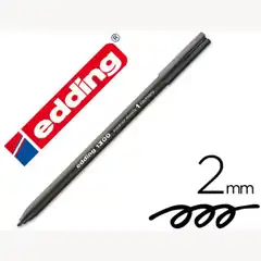 ROTULADOR EDDING P. FIBRA 1300 NEGRO P. REDONDA 2 MM 7302