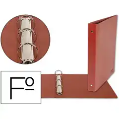 Material CARPETA DE 4 ANILLAS 40MM REDONDAS LIDERPAPEL Fº CARTON CUERO 10025