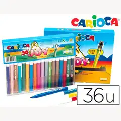 ROTULADOR CARIOCA JOY CRISTAL CAJA DE 36 COLORES 13269