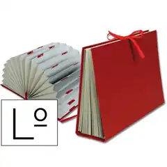 Material CARPETA FUELLE LIDERPAPEL LETRAS CARTON FORRADO BURDEOS 13319