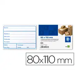 Material ETIQUETAS DE ENVIO LIDERPAPEL 80X110MM ADHESIVA PAQ. DE 100 14931