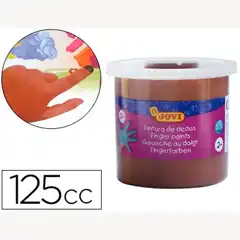 PINTURA A DEDOS JOVI 125 CC -MARRON CAJA DE 5 UDS 16452