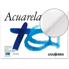 BLOC DIBUJO ACUARELA A4 ENCOLADO 23X32.5 CM 20 H DE 240 GRAMOS 17716