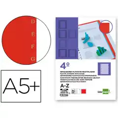 Material SEPARADOR  LIDERPAPEL PLASTICO ALFABETICO A-Z 4º 17719