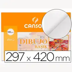 Material PAPEL DIBUJO BASIK 297X420 -130 GR -SIN RECUADRO CAJA 250 UDS C200402766 17855