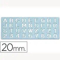 PLANTILLA ROTULACION 1595 -LETRAS Y NUMEROS DE 20 MM 17904