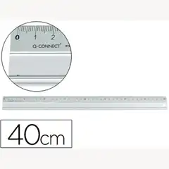 REGLA METALICA Q-CONNECT ALUMINIO 40 CM 17909