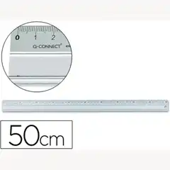 REGLA METALICA Q-CONNECT ALUMINIO 50 CM 17910