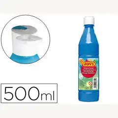 BOTELLA TEMPERA LIQUIDA 500 ML COLOR AZUL CYAN JOVI (50621) 20120