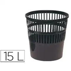 Material PAPELERA PLASTICO 119 NEGRA MEDIDA 27.5X27.5 CM 20342