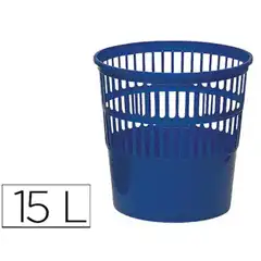 Material PAPELERA PLASTICO 119 AZUL MEDIDA 27.5X27.5 CM 20344