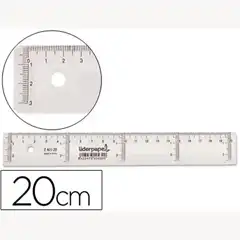 REGLA LPP 20 CM PLASTICO CRISTAL 20425