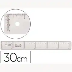 REGLA LPP 30 CM PLASTICO CRISTAL 20426