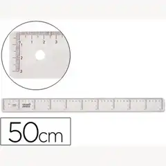 REGLA LPP 50 CM PLASTICO CRISTAL 20428