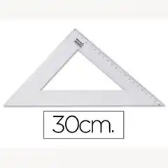 ESCUADRA LPP 30 CM PLASTICO CRISTAL 20432