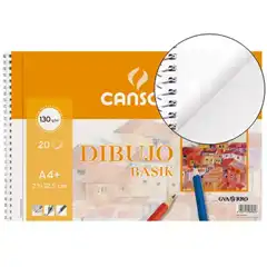 BLOC DIBUJO BASIK A4+ ESPIRAL 23 X 32.5 CM -20 HJ MICROPERFORADO -2 TALADROS 20460