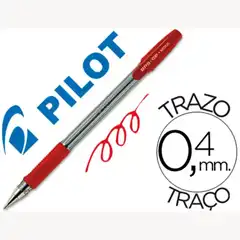 BOLIGRAFO PILOT BPS-GP ROJO -SUJECION DE CAUCHO -TINTA BASE DE ACEITE -CON CAPUCHON 20478