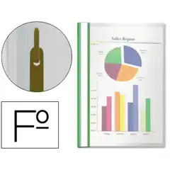 Material CARPETA DOSSIER FASTENER PLASTICO ESSELTE Fº VERDE 21435
