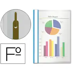 Material CARPETA DOSSIER FASTENER PLASTICO ESSELTE Fº AZUL 21436