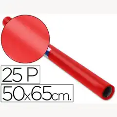 Material PAPEL CHAROL ROLLO ROJO 25 HJ DE 50X65 CM 22085