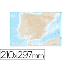 Material MAPA MUDO TEIDE B/N A4 ESPAÑA -FISICO 22165