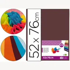PAPEL SEDA LPP MARRON 52X76 CM 18 GR -PAQ. DE 25 HJ 22229