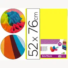 PAPEL SEDA LPP AMARILLO 52X76 CM 18 GR -PAQ. DE 25 HJ 22238