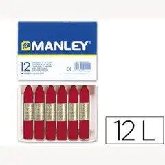 Material CERAS MANLEY UNICOLOR CARMIN PERMANENTE CAJA DE 12 N.10 22250