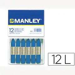 Material CERAS MANLEY UNICOLOR AZUL PRUSIA CAJA DE 12 N.19 22257