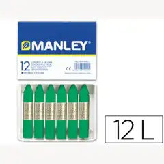 Material CERAS MANLEY UNICOLOR VERDE NATURAL CAJA DE 12 N.21 22258
