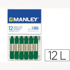 Material CERAS MANLEY UNICOLOR VERDE ESMERALDA CAJA DE 12 N.24 22261