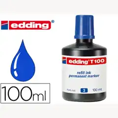 TINTA ROTULADOR EDDING T-100 AZUL FRASCO DE 100 ML 22740 T-100-A