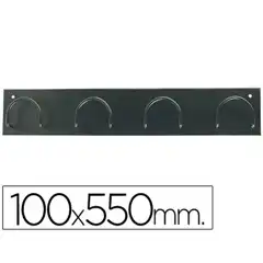 PERCHERO METALICO 611 NEGRO -PARED -4 COLGADORES 23262