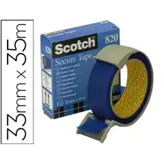 Material CINTA ADHESIVA SCOTCH POSTAL -AZUL -ROLLO DE 35 MT X 33 MM 820 23593
