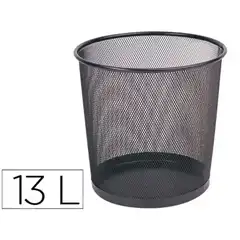 PAPELERA METALICA Q-CONNECT PR-N NEGRA -REJILLA -265X285MM 24224