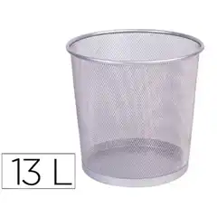 PAPELERA METALICA Q-CONNECT PR-P PLATA -REJILLA -265X285MM 24225