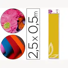 PAPEL CRESPON LPP 50 CM X 2.5M 34G/M2 AMARILLO ORO CP03 24266