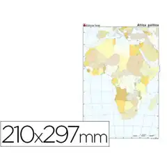 MAPA MUDO TEIDE COLOR A4 AFRICA -POLITICO 24584